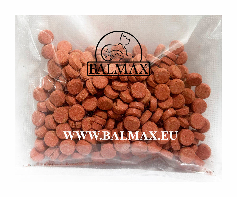 Balmax, tabletki przylepne Basic red, karma dla ryb, 200g